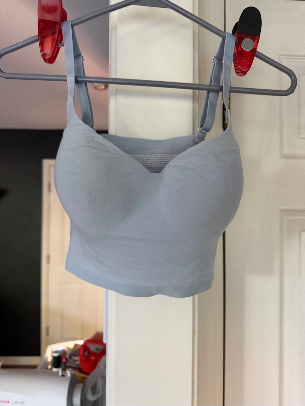 PINK Victoria's Secret Light Blue Seamless Longline Bralette
